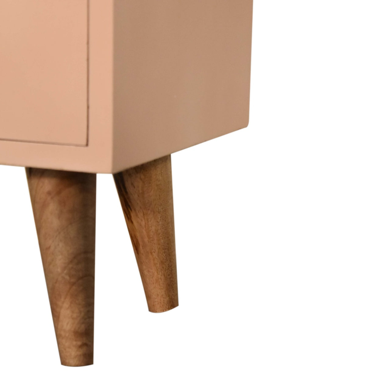 Cote Furniture | Blush Pink Hand Painted Bedside Table - Oak Bedside Tables IN1634