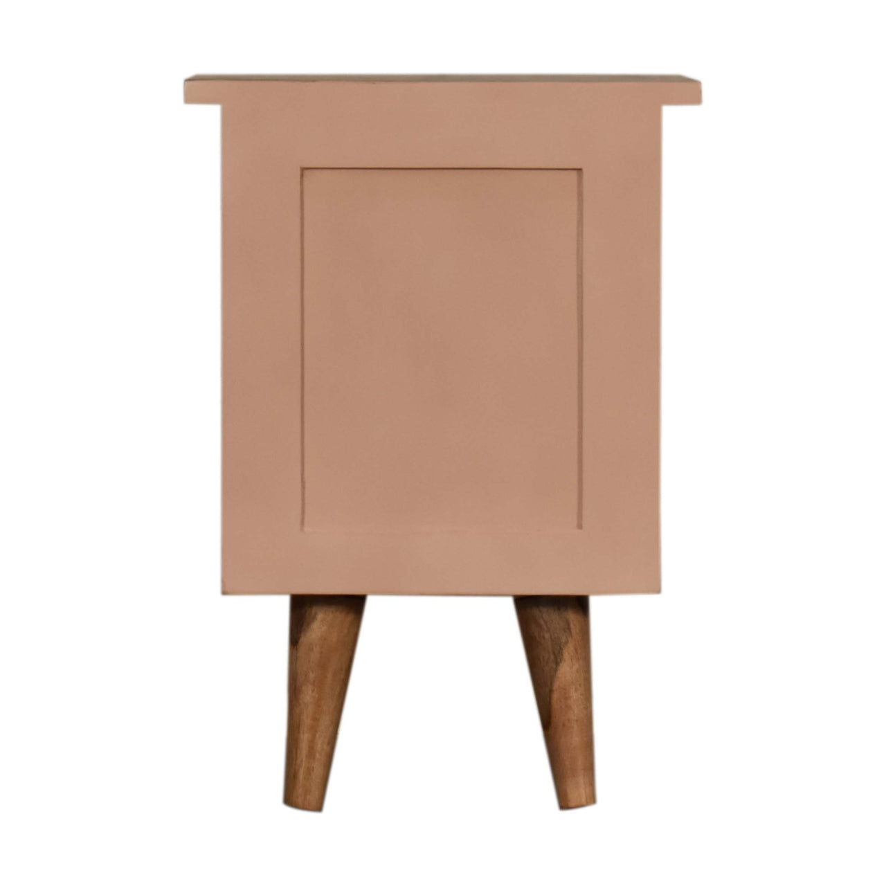 Cote Furniture | Blush Pink Hand Painted Bedside Table - Oak Bedside Tables IN1634