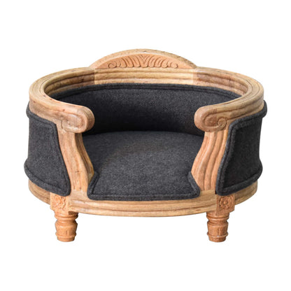 Cote Furniture | Carved Battleship Pet Bed - Tweed  Pet Furniture IN1671