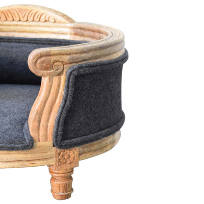 Cote Furniture | Carved Battleship Pet Bed - Tweed  Pet Furniture IN1671