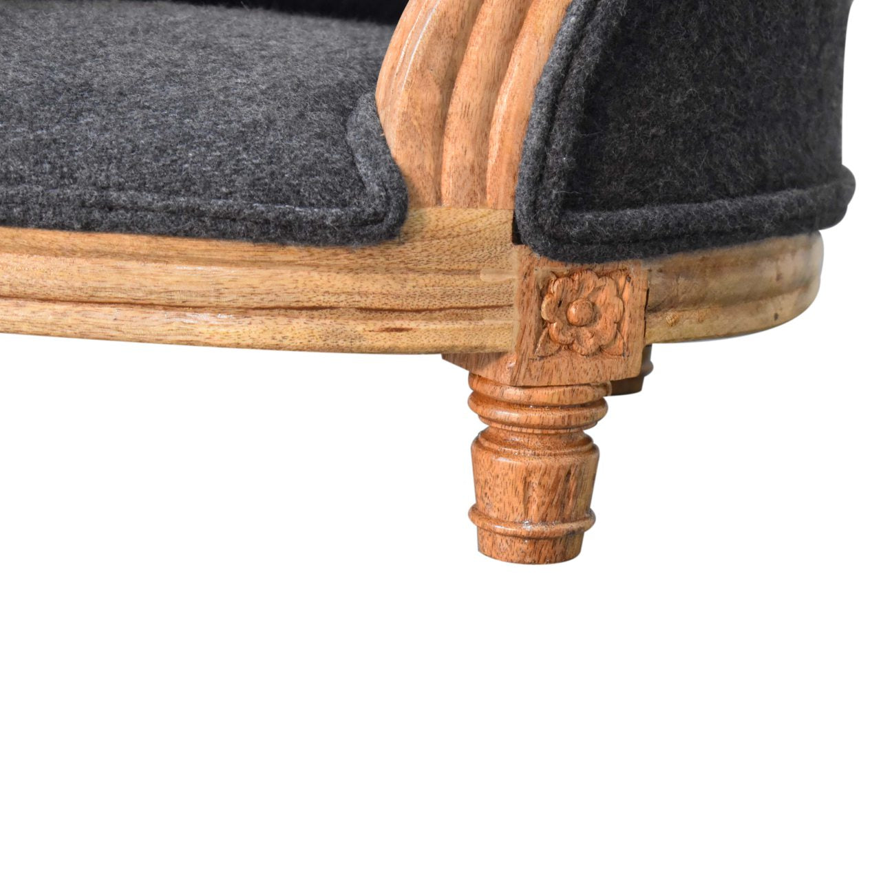 Cote Furniture | Carved Battleship Pet Bed - Tweed  Pet Furniture IN1671