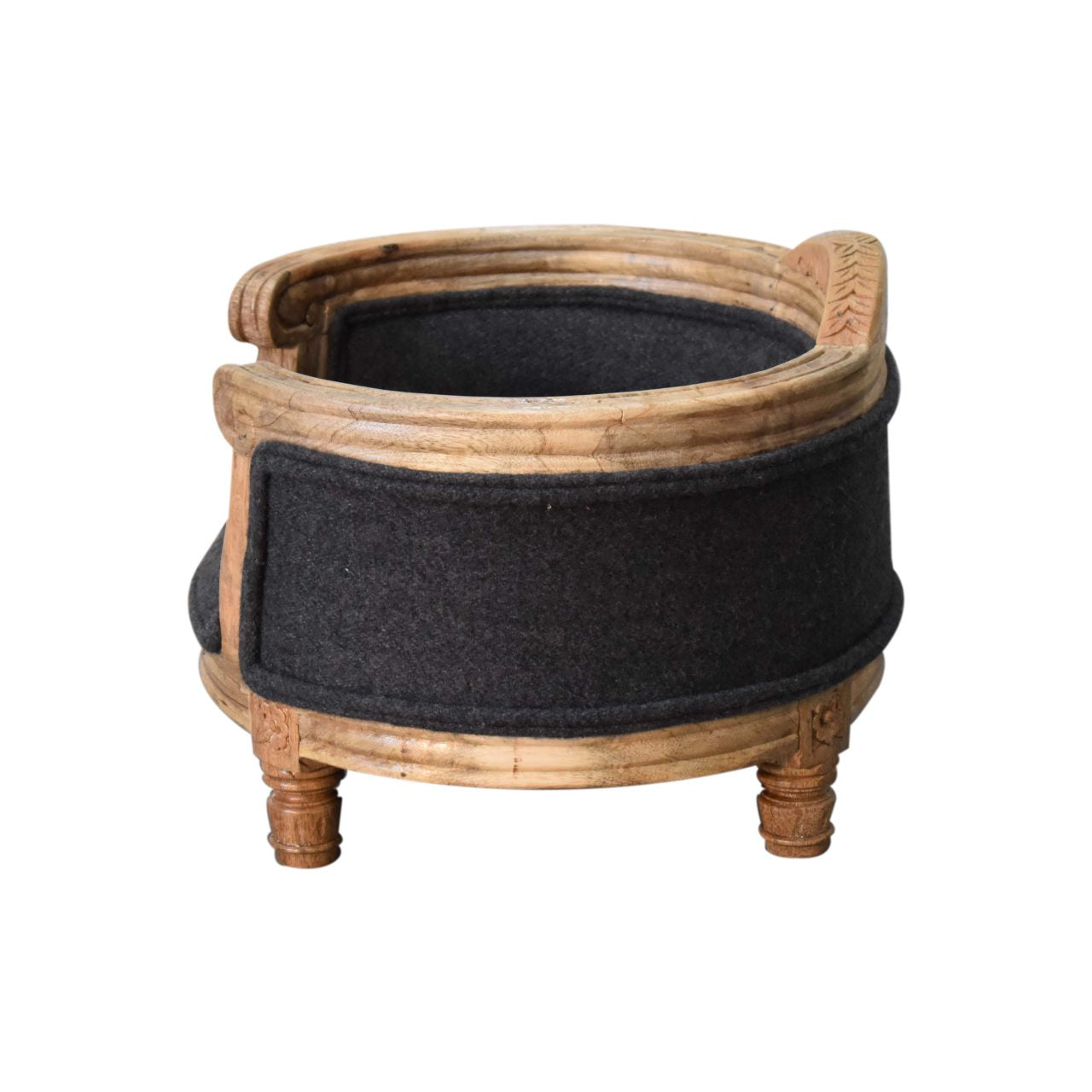 Cote Furniture | Carved Battleship Pet Bed - Tweed  Pet Furniture IN1671