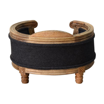 Cote Furniture | Carved Battleship Pet Bed - Tweed  Pet Furniture IN1671