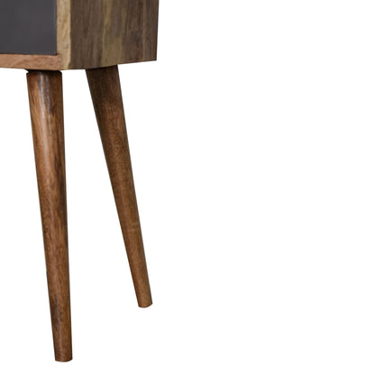 Cote Furniture | Small Slate Painted Bedside Table - Oak Compact, Bedside Tables IN1688