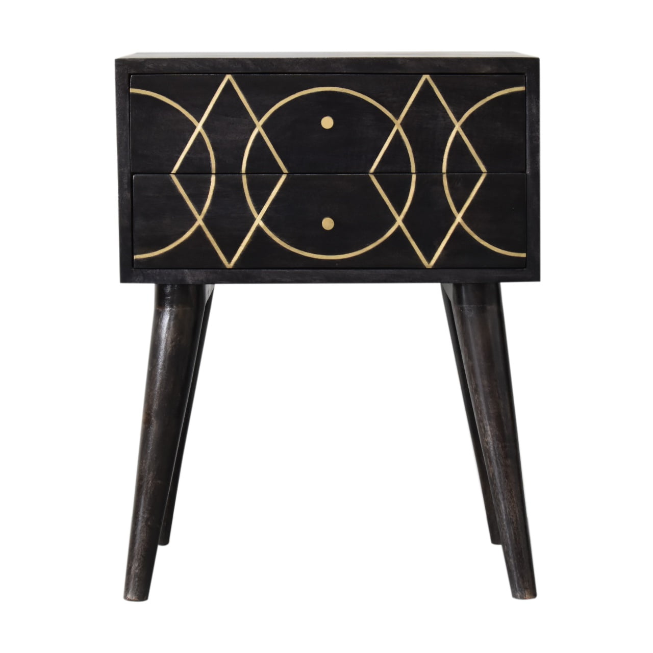 Cote Furniture | Oslo Bedside Table - Black Ash Oslo, Bedside Tables IN1703