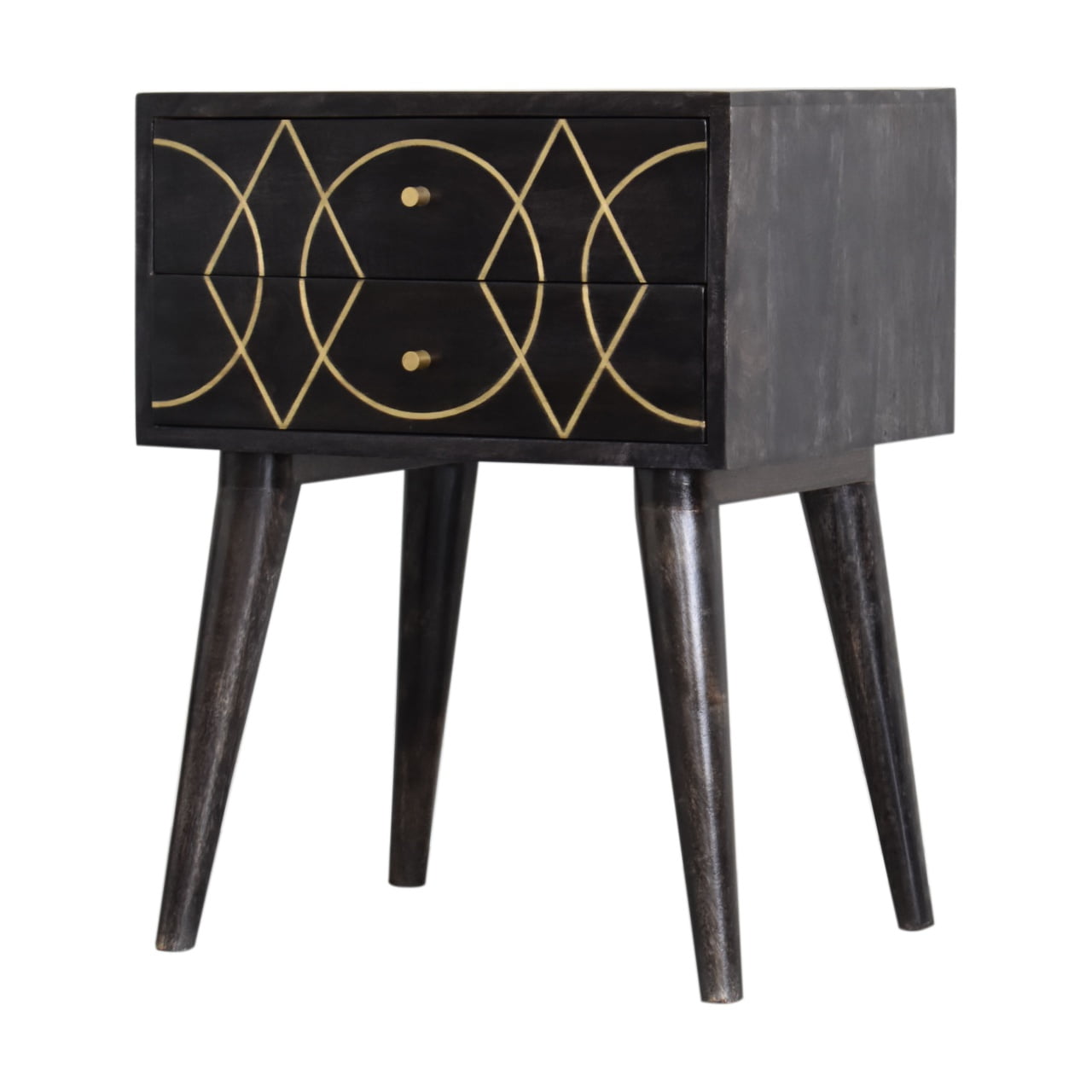 Cote Furniture | Oslo Bedside Table - Black Ash Oslo, Bedside Tables IN1703