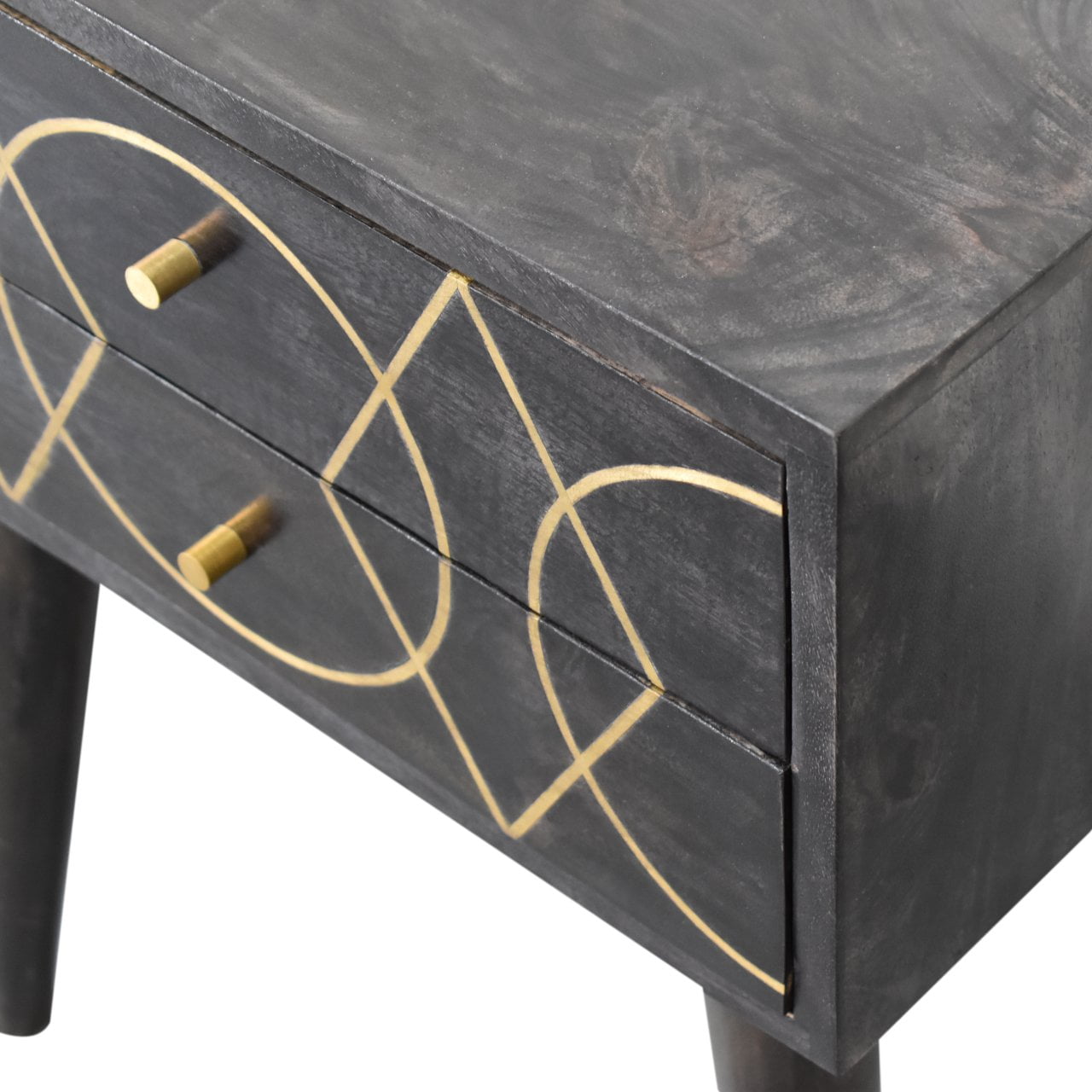 Cote Furniture | Oslo Bedside Table - Black Ash Oslo, Bedside Tables IN1703