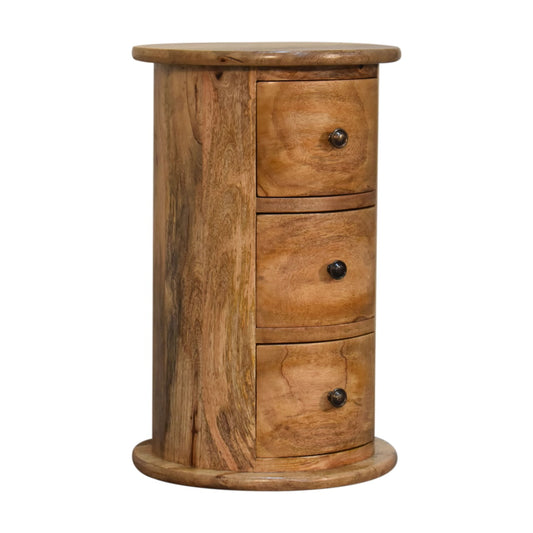 Cote Furniture | Small Drum Chest of Drawers - Oak Compact, Chest of Drawers IN1726