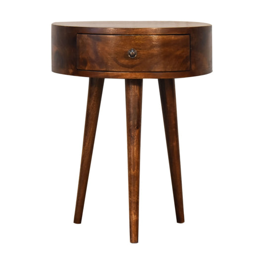 Cote Furniture | Semi Circle Bedside Table - Chestnut Bedside Tables IN1735