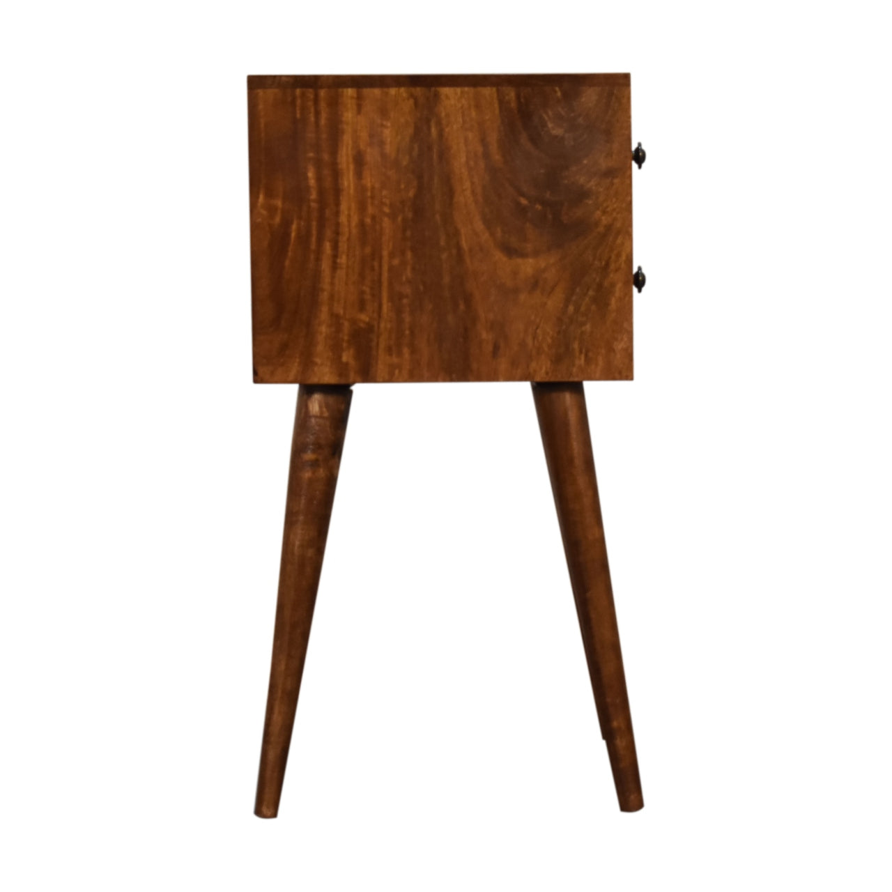 Cote Furniture | Small Chestnut Bedside Table 2 Drawer - Chestnut Compact, Bedside Tables IN1736