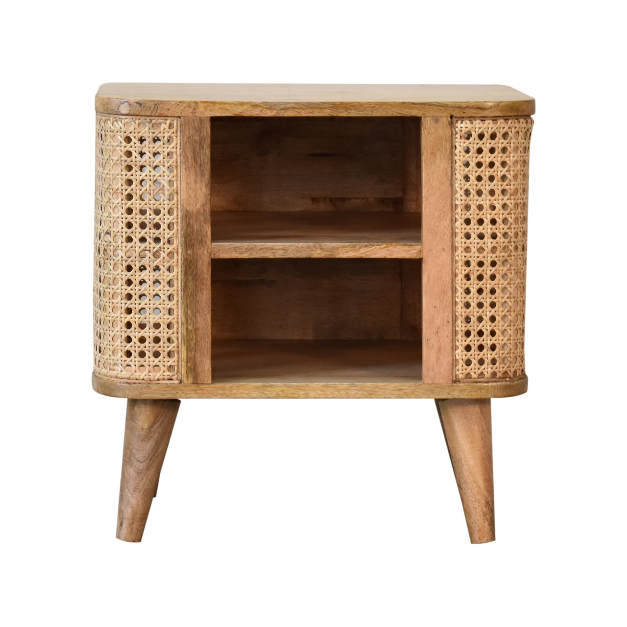 Cote Furniture | Larissa Rattan Open Bedside Table - Oak Rattan,  IN1780