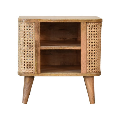 Cote Furniture | Larissa Rattan Open Bedside Table - Oak Rattan,  IN1780