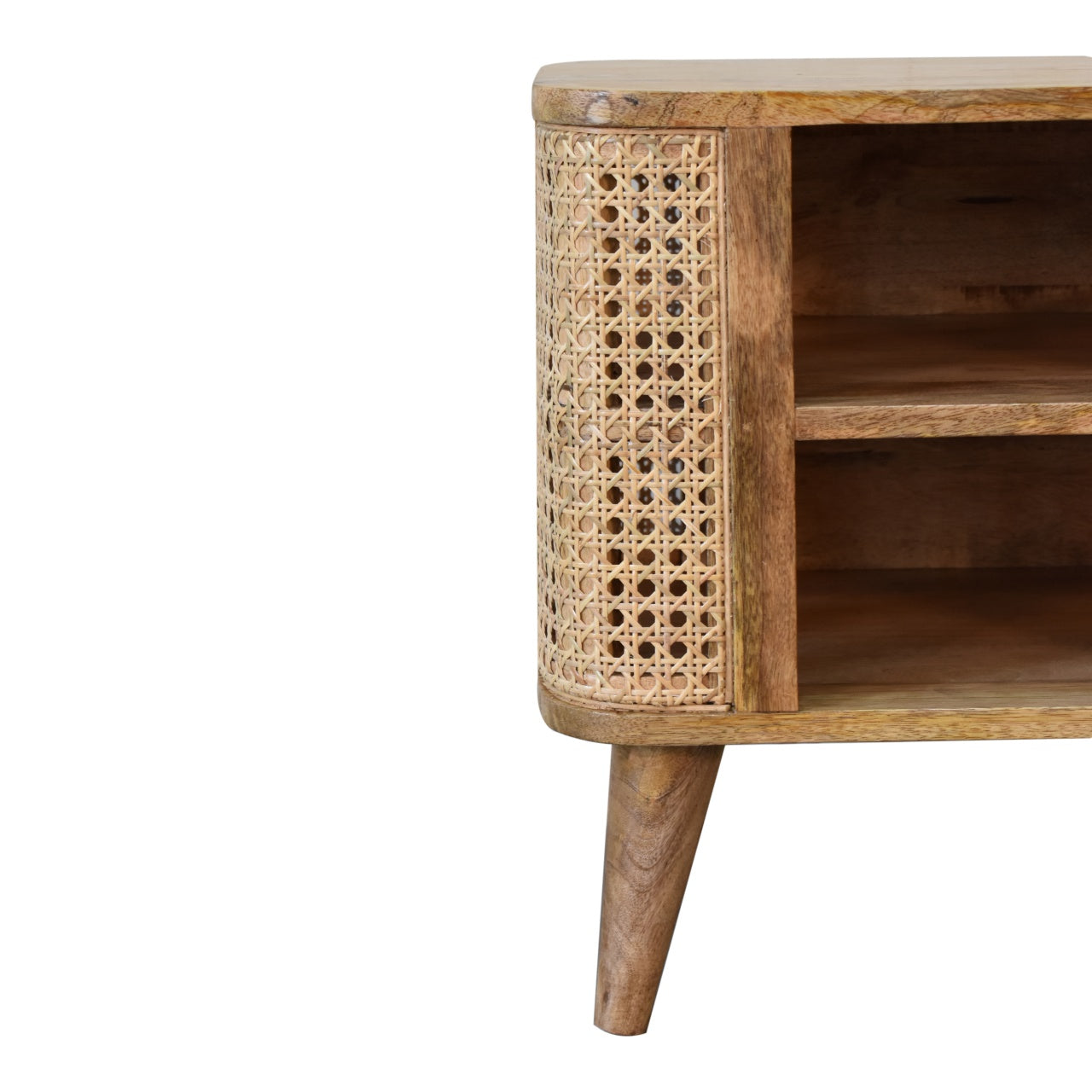 Cote Furniture | Larissa Rattan Open Bedside Table - Oak Rattan,  IN1780