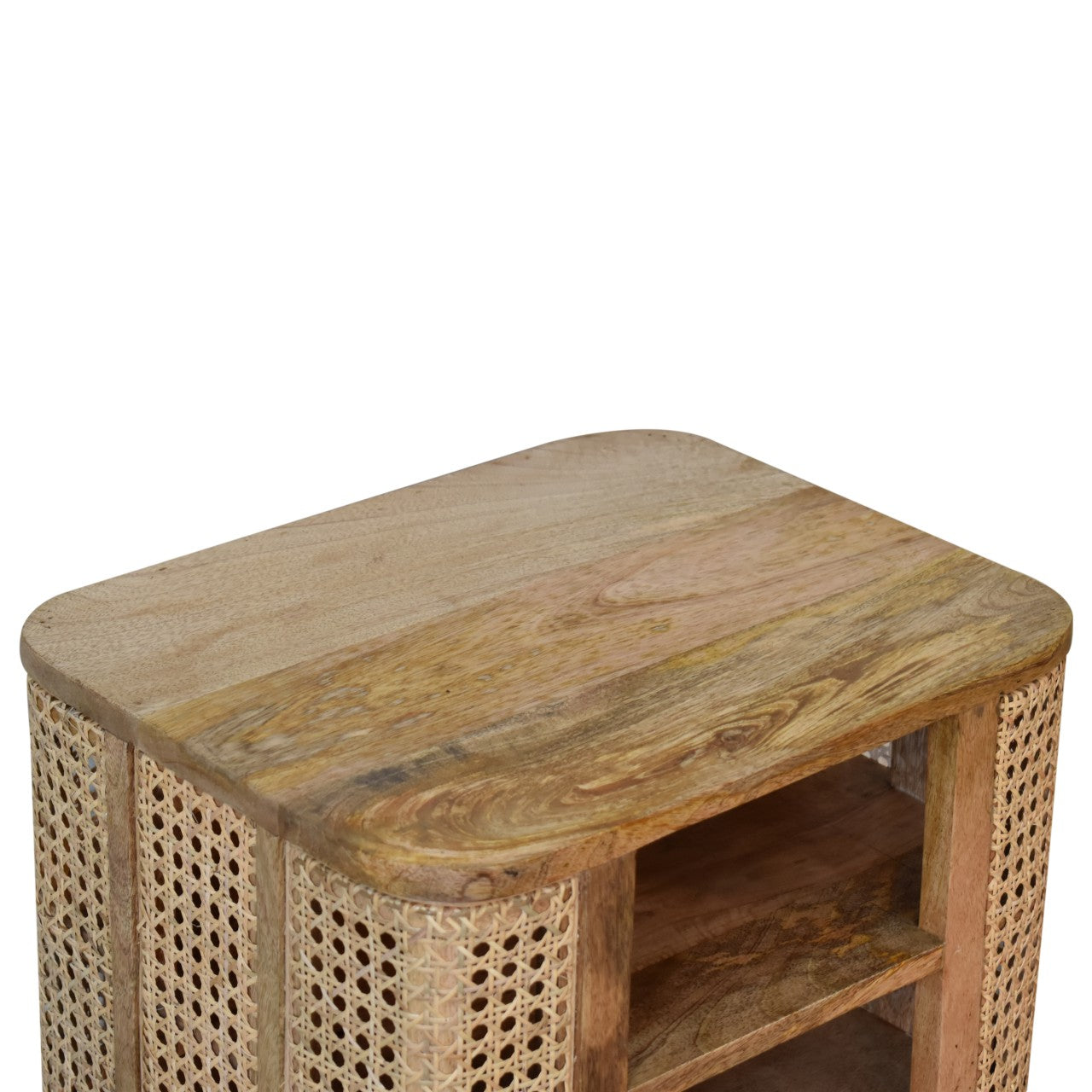 Cote Furniture | Larissa Rattan Open Bedside Table - Oak Rattan,  IN1780