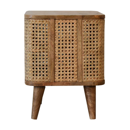 Cote Furniture | Larissa Rattan Open Bedside Table - Oak Rattan,  IN1780