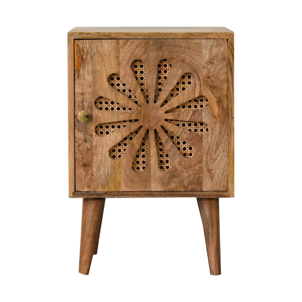 Cote Furniture | Rosalie Bedside Table - Oak Rattan,  IN1781