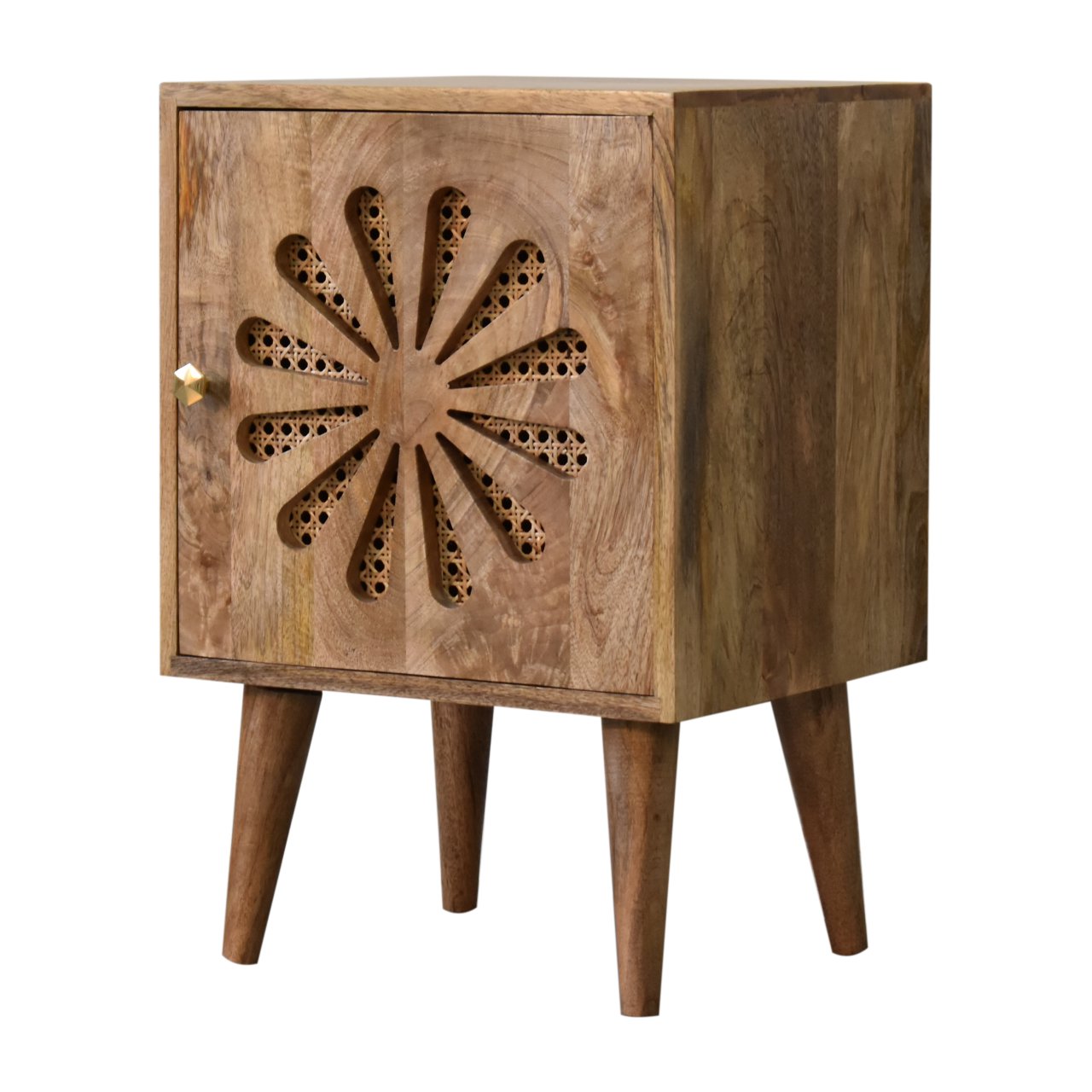 Cote Furniture | Rosalie Bedside Table - Oak Rattan,  IN1781