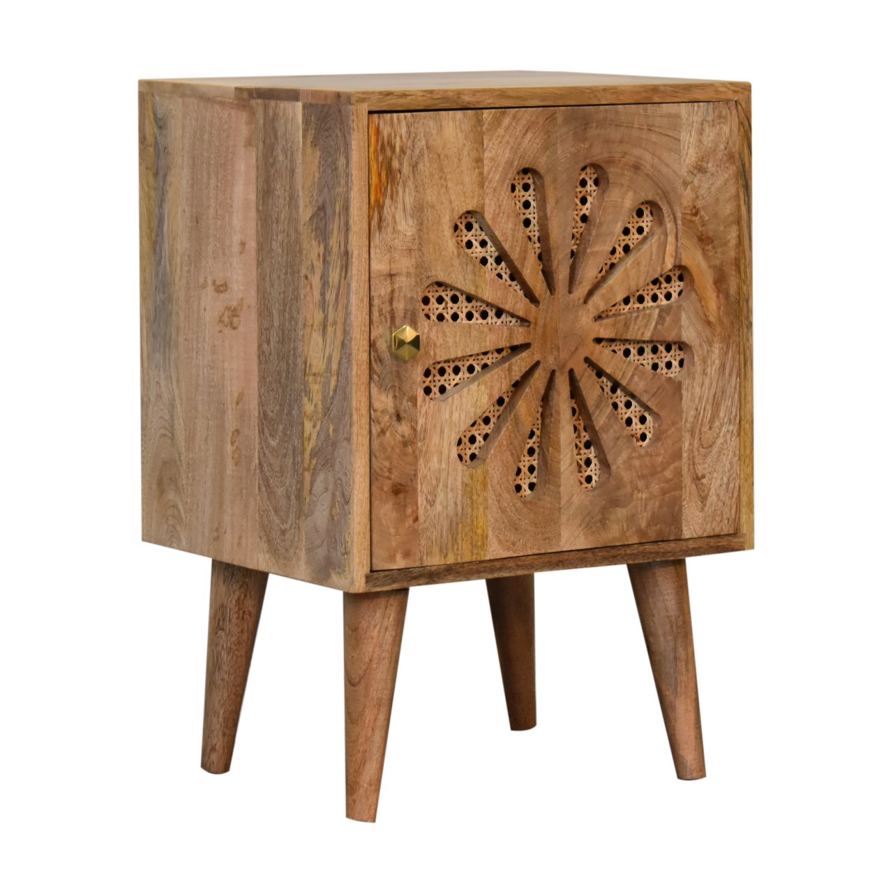 Cote Furniture | Rosalie Bedside Table - Oak Rattan,  IN1781