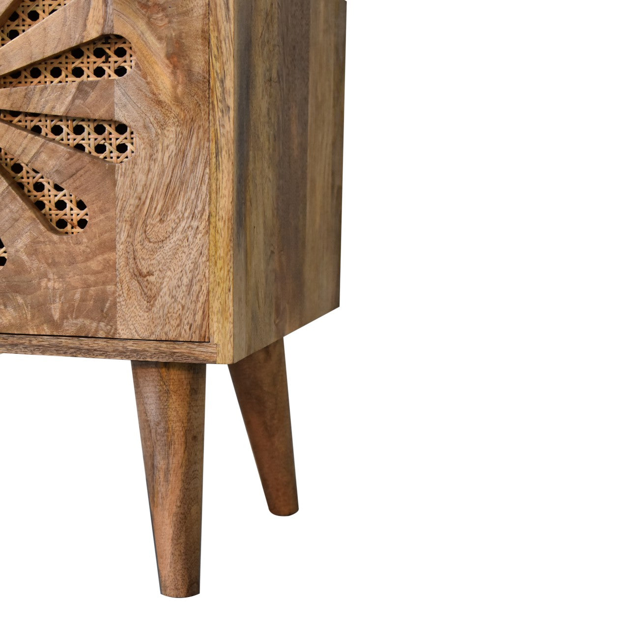 Cote Furniture | Rosalie Bedside Table - Oak Rattan,  IN1781