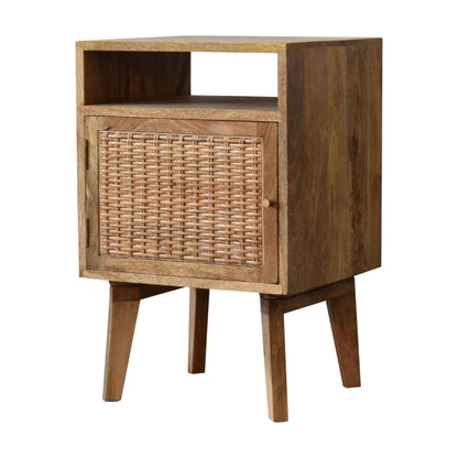 Cote Furniture | Weaved Bedside Table - Oak Rattan,  IN1797