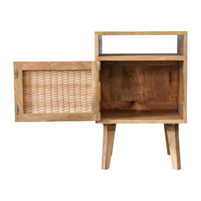 Cote Furniture | Weaved Bedside Table - Oak Rattan,  IN1797