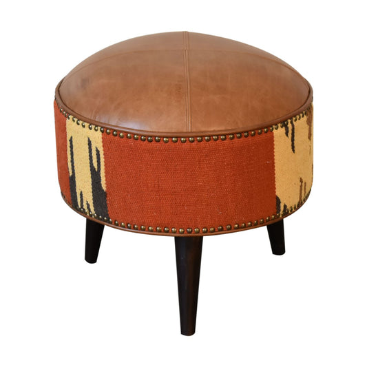 Cote Furniture | Durrie & Leather Footstool Footstools IN1850