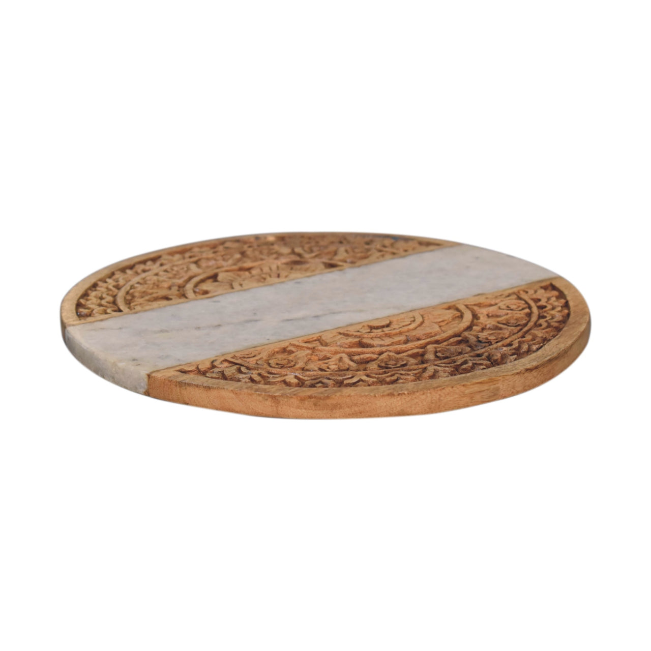 Cote Furniture | Round Chopping Board - Marble & Wood Kitchenware IN1852