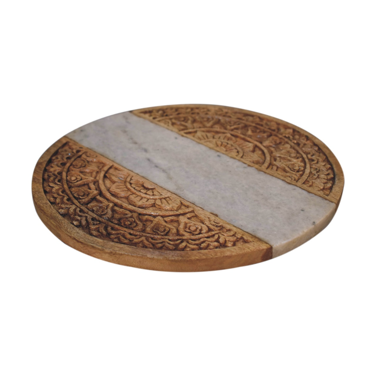 Cote Furniture | Round Chopping Board - Marble & Wood Kitchenware IN1852