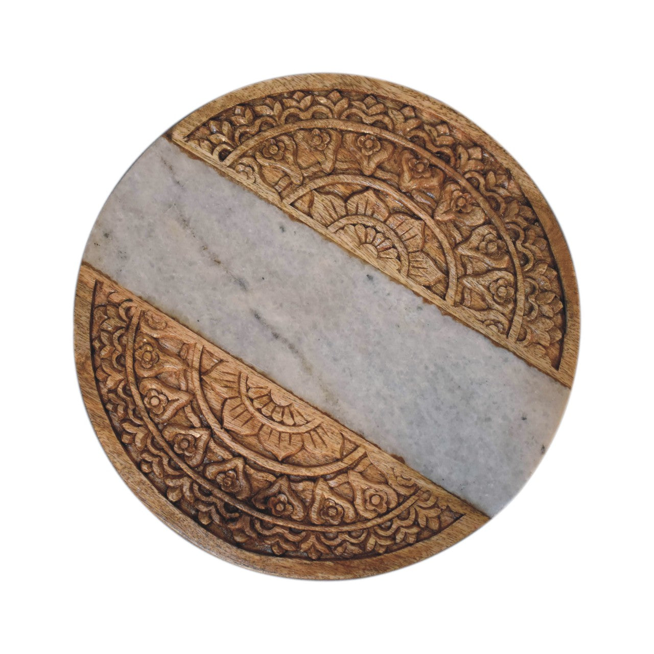 Cote Furniture | Round Chopping Board - Marble & Wood Kitchenware IN1852