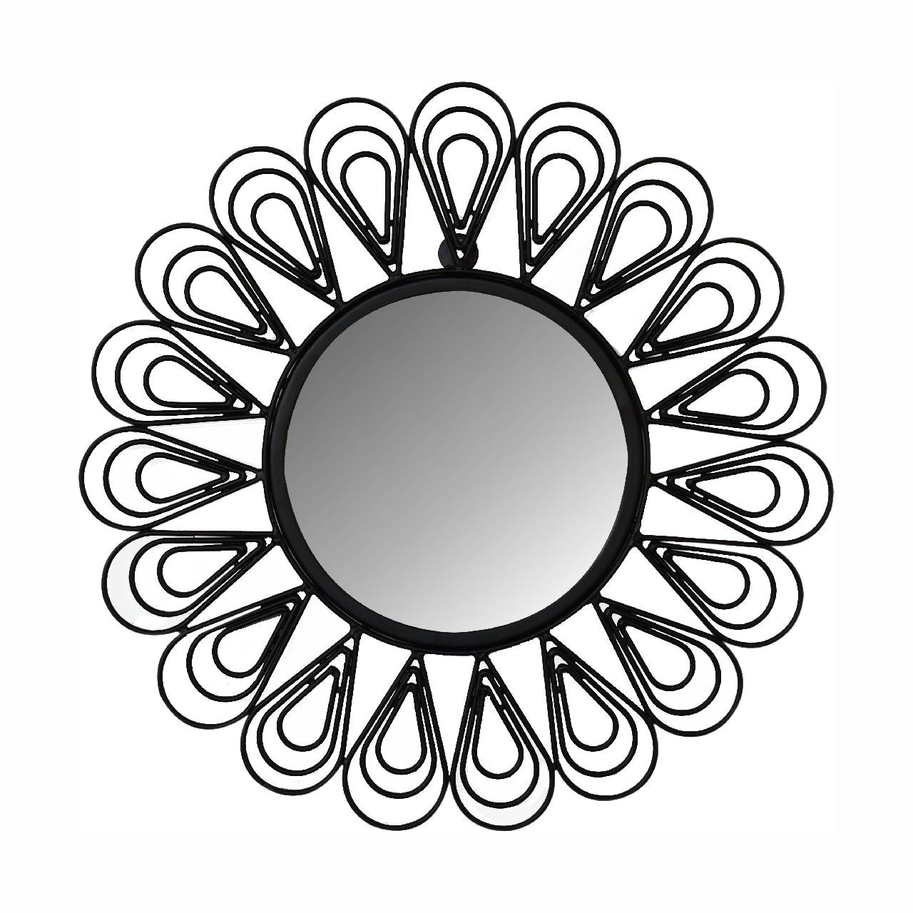 Cote Furniture | Wired Flower Mirror - Black Mirrors IN1887