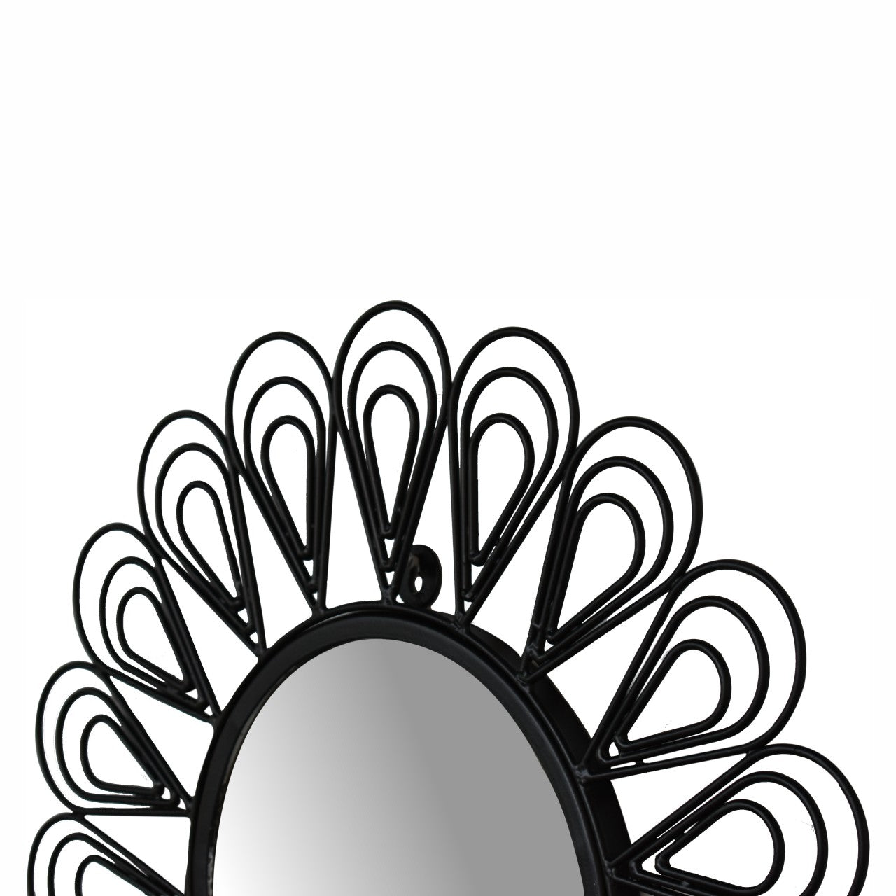 Cote Furniture | Wired Flower Mirror - Black Mirrors IN1887