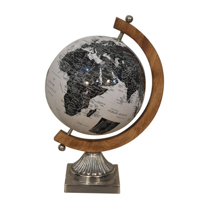 Cote Furniture | Black and White Globe - Wood Frame Decorative Objects IN1897