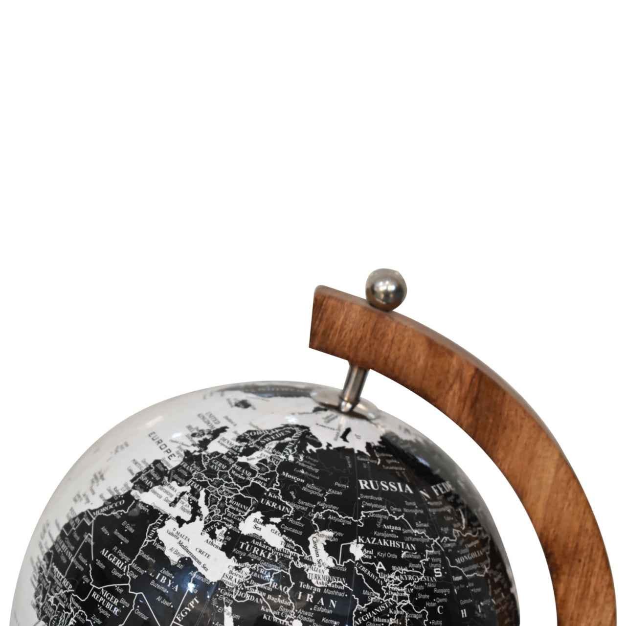 Cote Furniture | Black and White Globe - Wood Frame Decorative Objects IN1897