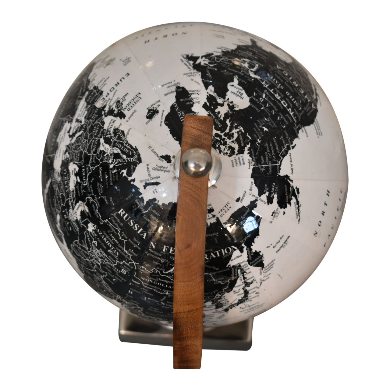 Cote Furniture | Black and White Globe - Wood Frame Decorative Objects IN1897