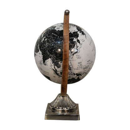 Cote Furniture | Black and White Globe - Wood Frame Decorative Objects IN1897