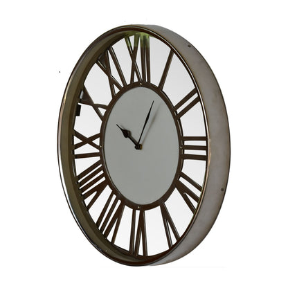 Cote Furniture | White and Chrome Wall Clock - Roman Numerals Wall Art & Clocks IN1916