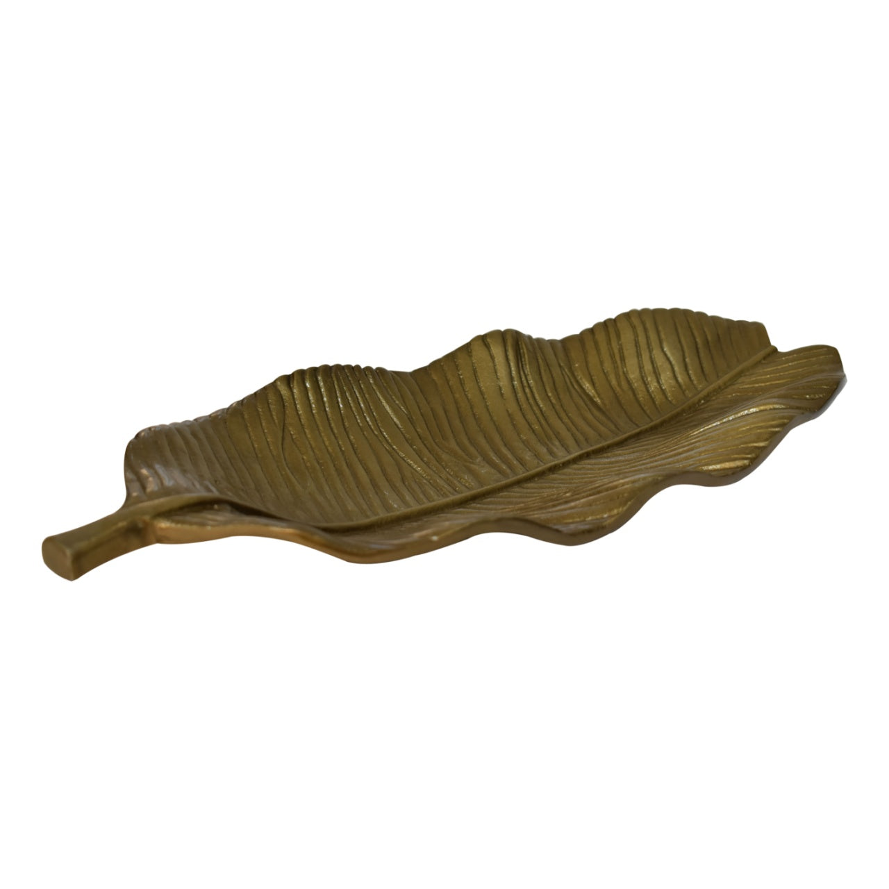 Cote Furniture | Banana Leaf Tray - Antique Brass Finish Decorative Objects IN1939