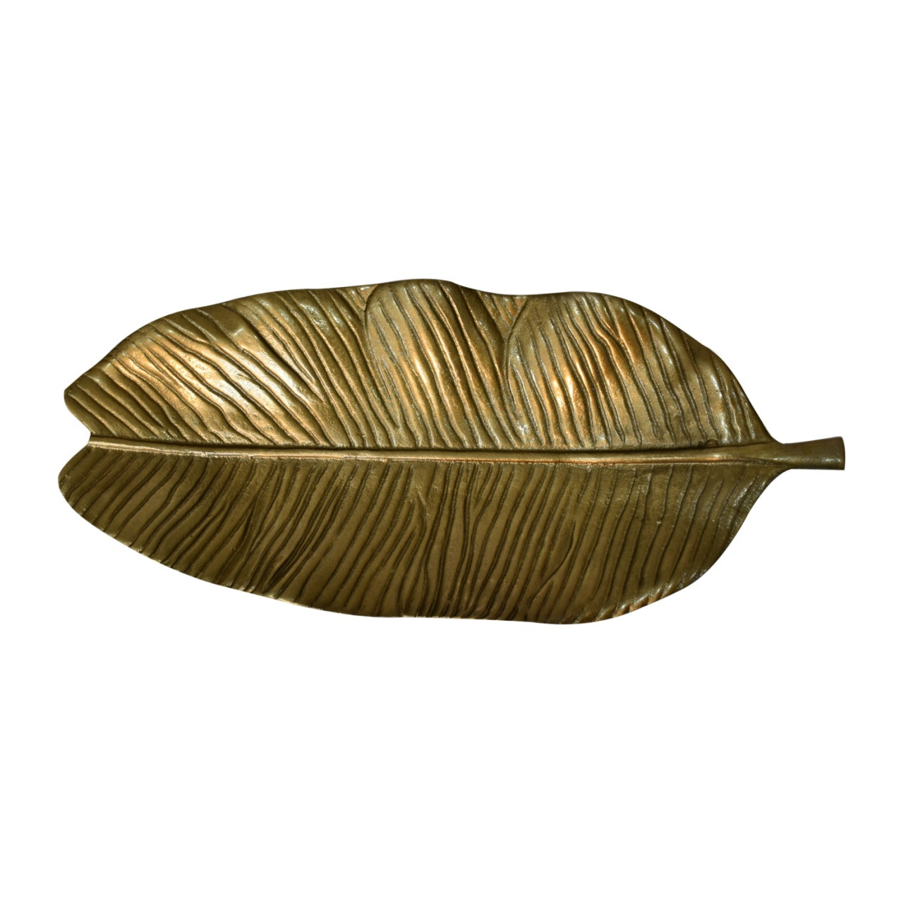 Cote Furniture | Banana Leaf Tray - Antique Brass Finish Decorative Objects IN1939