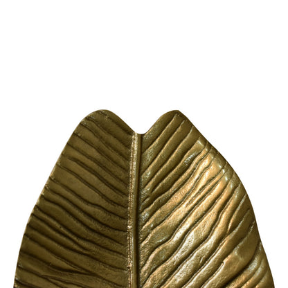 Cote Furniture | Banana Leaf Tray - Antique Brass Finish Decorative Objects IN1939