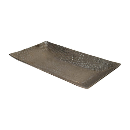 Cote Furniture | Modern Patterned Tray - Nickel Finish Decorative Objects IN1940