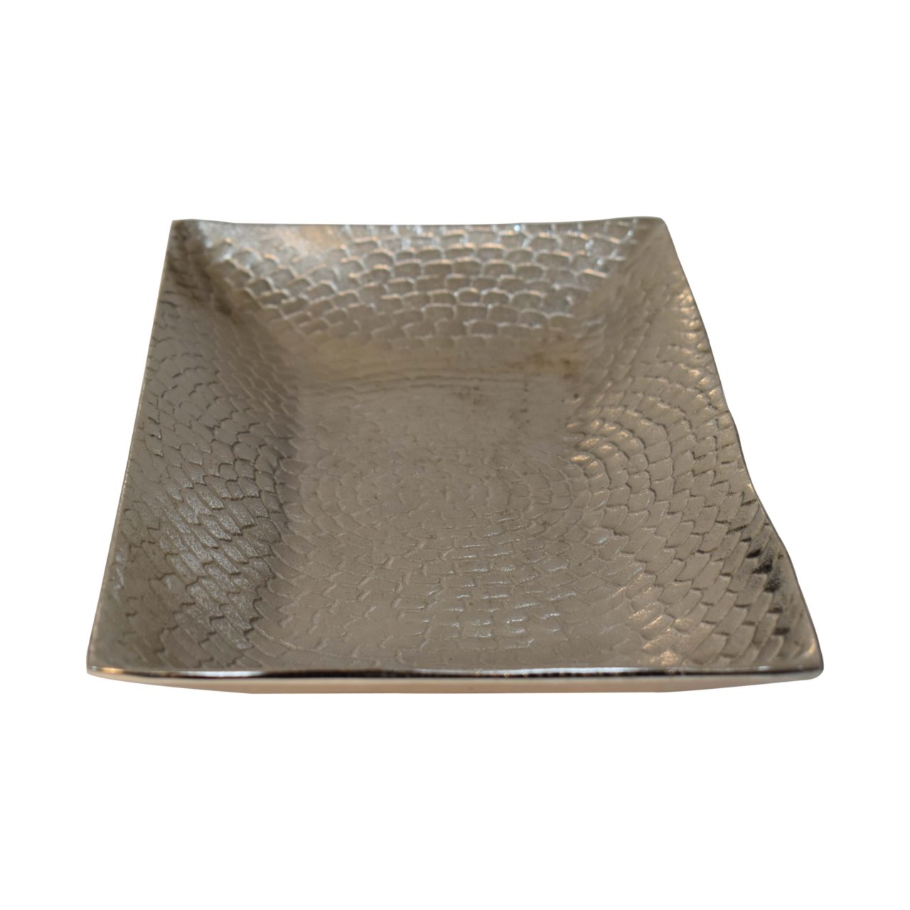 Cote Furniture | Modern Patterned Tray - Nickel Finish Decorative Objects IN1940