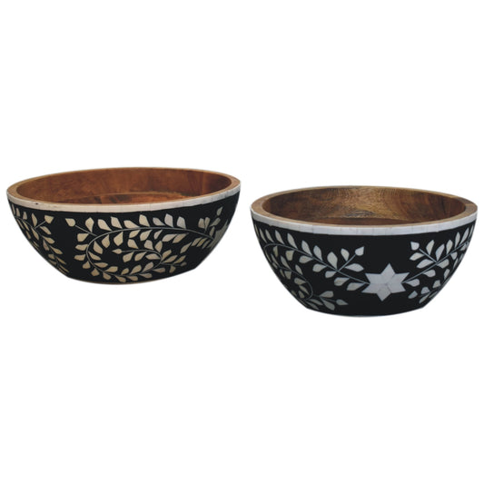 Cote Furniture | Floral Embossed Bowl Set of 2 - Round IN1945