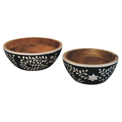 Cote Furniture | Floral Embossed Bowl Set of 2 - Round IN1945