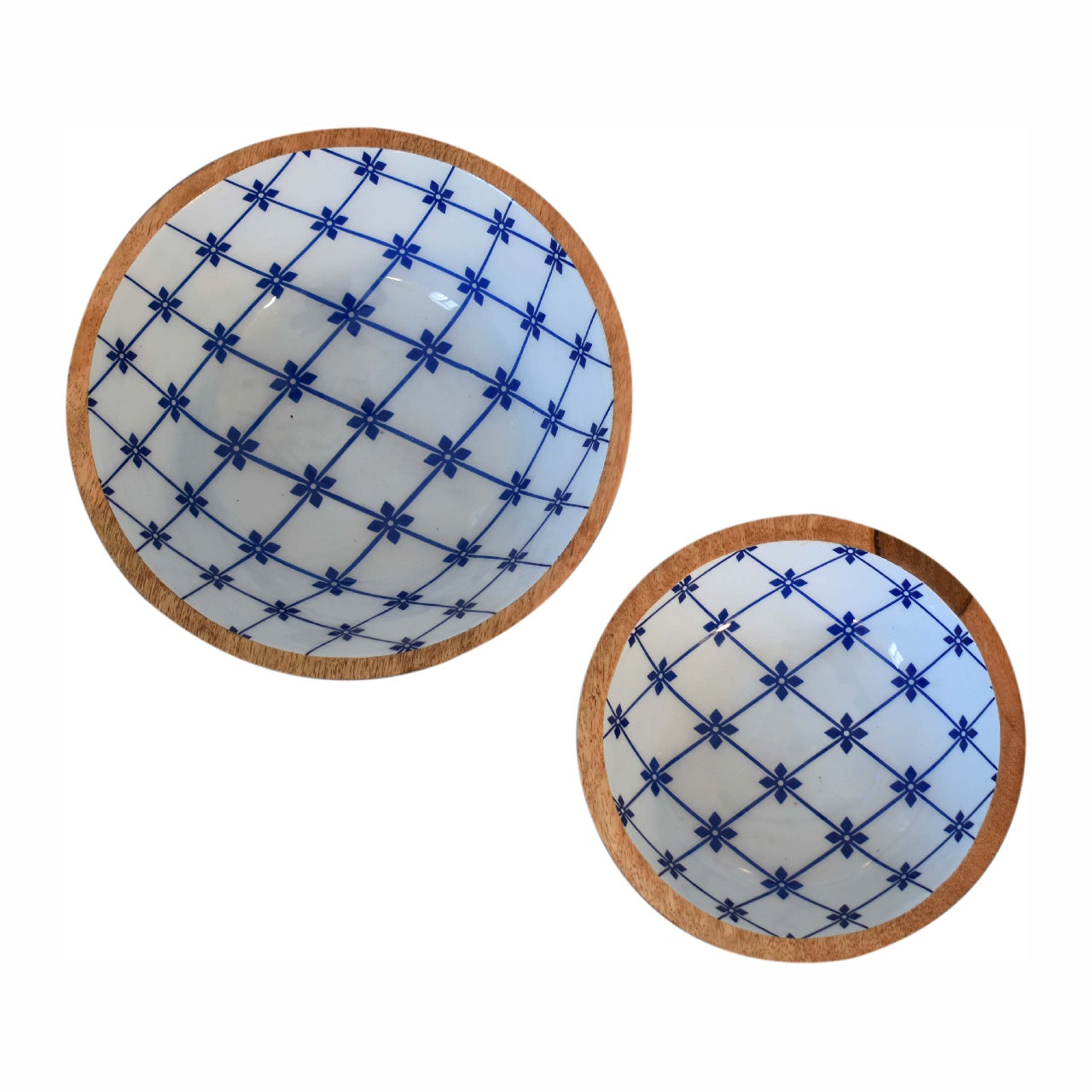 Cote Furniture |  Round Blue and White Bowl Set of 2 Kitchenware IN1955