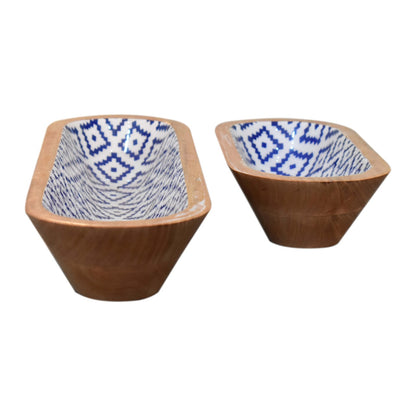 Cote Furniture | Aztec Bowl Set of 2 - Oblong  Kitchenware IN1965