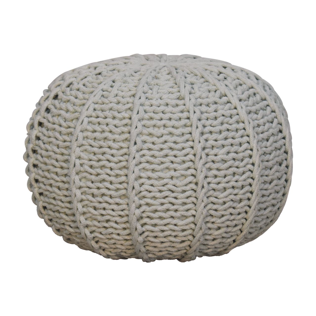 Cote Furniture | Cable Knit Pouffe - Sea Green Footstools, Stools IN1970