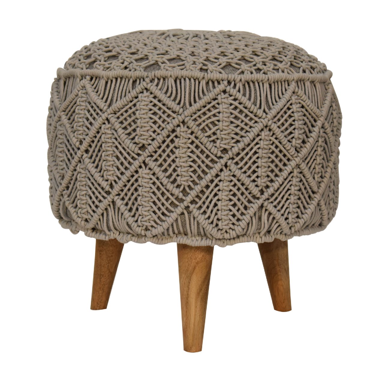 Cote Furniture | Crotchet Footstool - Grey Footstools IN1991