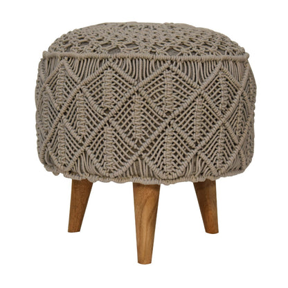 Cote Furniture | Crotchet Footstool - Grey Footstools IN1991