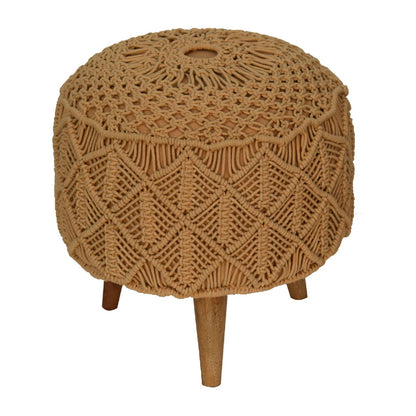 Cote Furniture | Crotchet Footstool - Mustard  Footstools IN1992