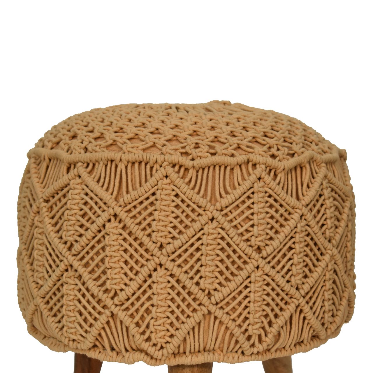 Cote Furniture | Crotchet Footstool - Mustard  Footstools IN1992